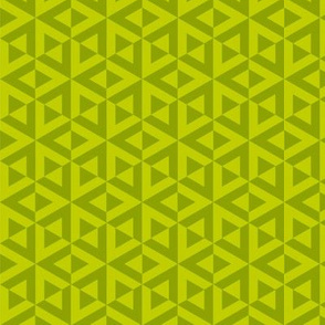 Geometric Pattern: Cube Split: Green