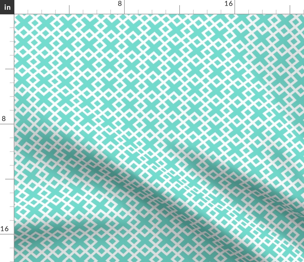 Geometric Pattern: Weave: Light Blue