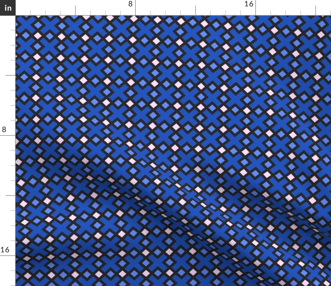 Geometric Pattern: Weave: Blue