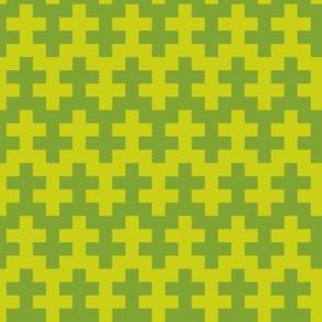 Geometric Pattern: Cross: Green