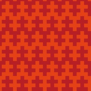 Geometric Pattern: Cross: Red