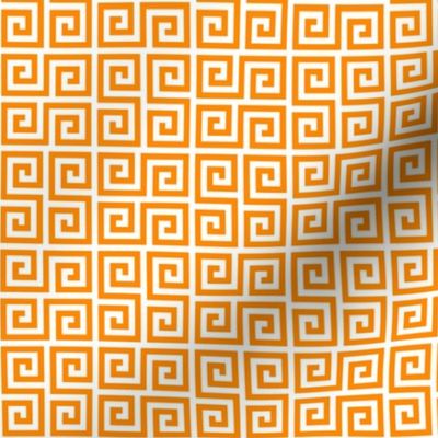 Geometric Pattern: Key Serpentine: Orange