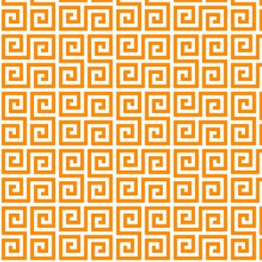 Geometric Pattern: Key Serpentine: Orange
