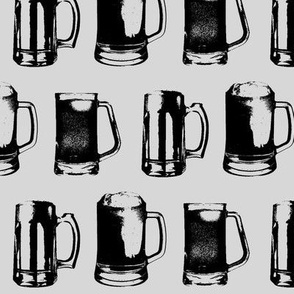 Beer Mugs // Light Grey // Large