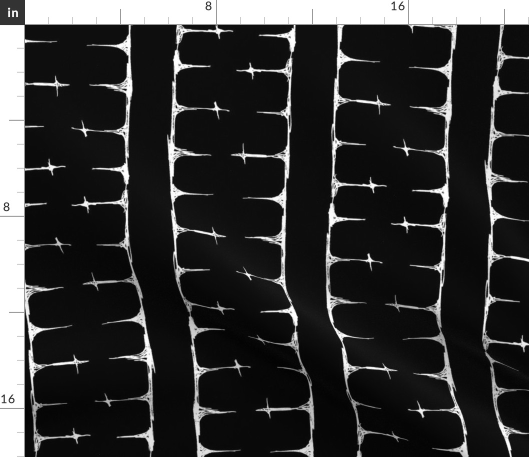 Scribble Goth - Cross Stripe 2 in black