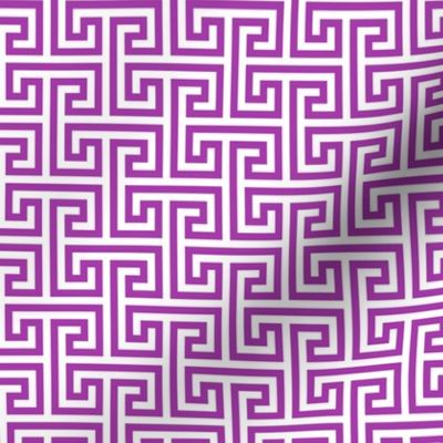 Geometric Pattern: Key Bridge Interlock Negative: Purple