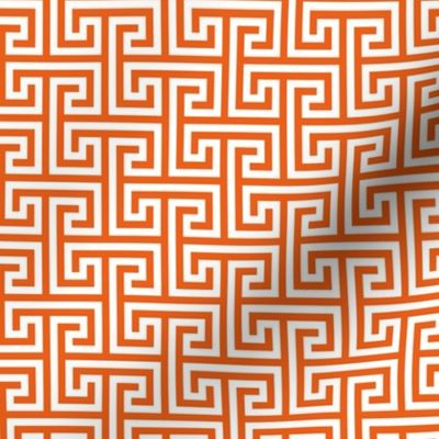 Geometric Pattern: Key Bridge Interlock Positive: Orange