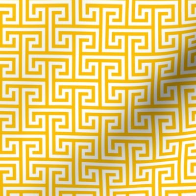 Geometric Pattern: Key Bridge Interlock Positive: Yellow