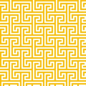 Geometric Pattern: Key Bridge Interlock Positive: Yellow