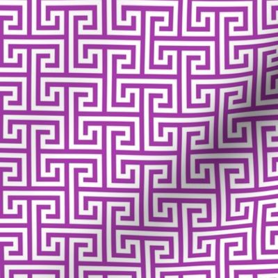 Geometric Pattern: Key Bridge Interlock Positive: Purple