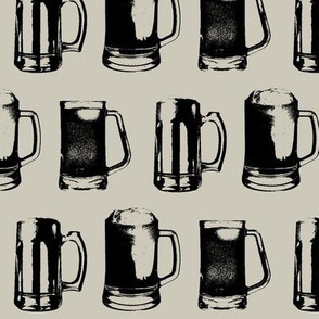 Beer Mugs // Light Taupe // Large