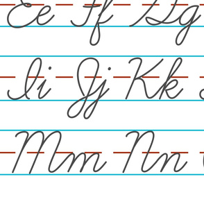 Cursive Handwriting A-O