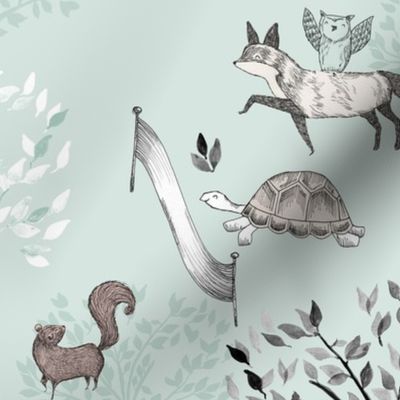 Mint The Tortoise and The Hare / Aesop's Fable / Woodland Nursery 