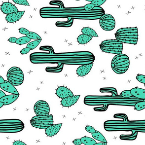  cactus // cacti summer tropical print kids southwest plants (railroad)