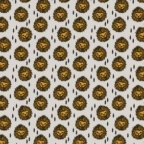 lion head // lion head fabric small tiny print tiny print by andrea lauren