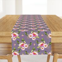 8" Pink and Green Florals - Lilac