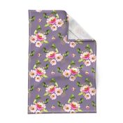 8" Pink and Green Florals - Lilac