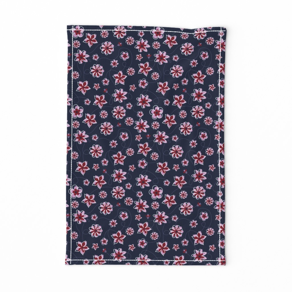 Navy Orchid Floral Buzz