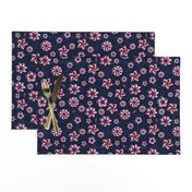 Navy Orchid Floral Buzz