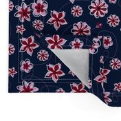 Navy Orchid Floral Buzz