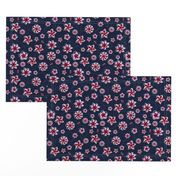 Navy Orchid Floral Buzz