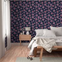 Navy Orchid Floral Buzz