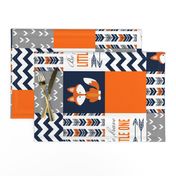 Fox Patchwork Blanket Rotated