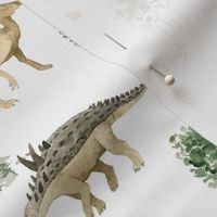 8" Dinosaur Days // White