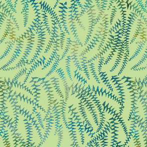 forest fern - green background