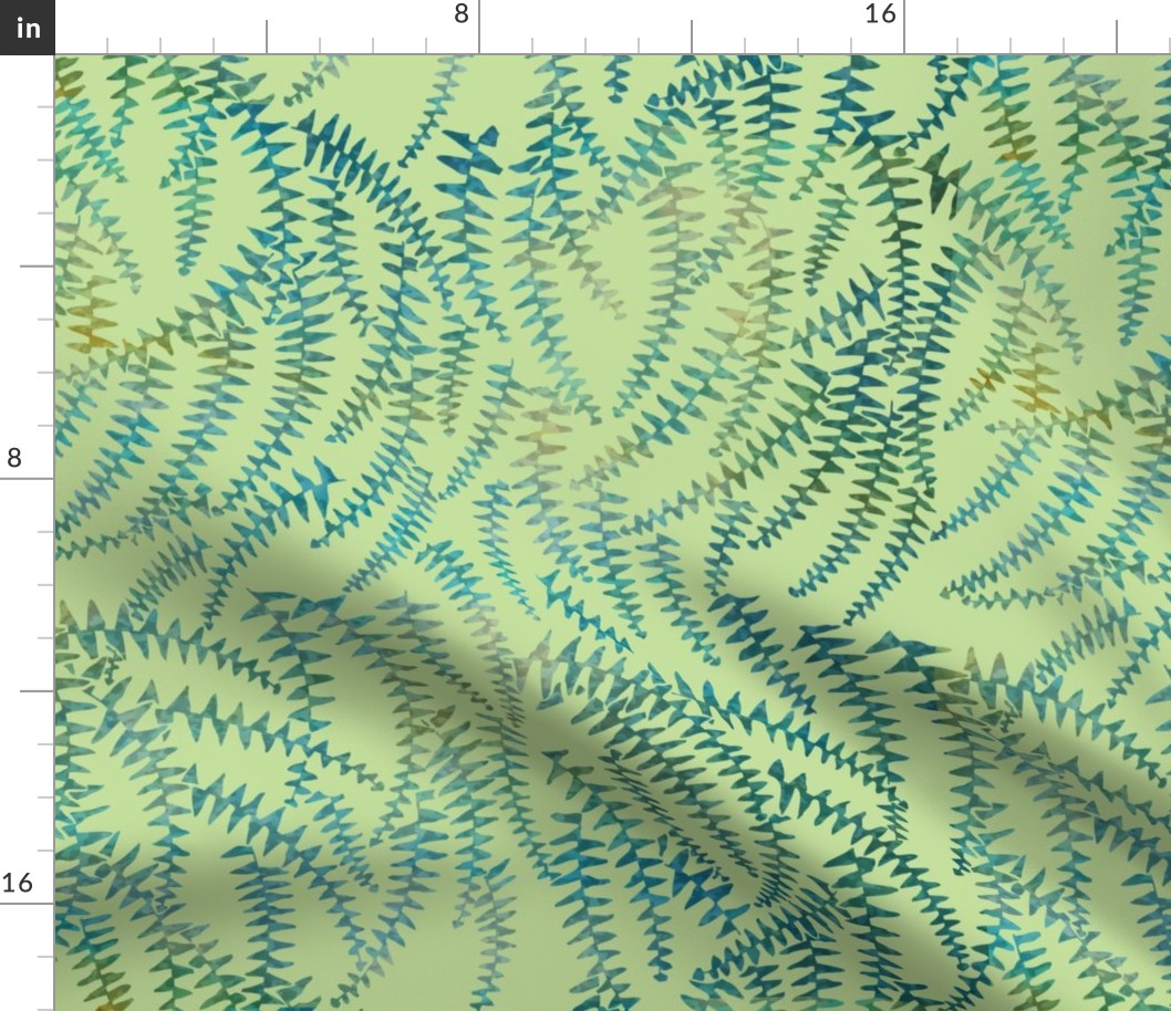 forest fern - green background