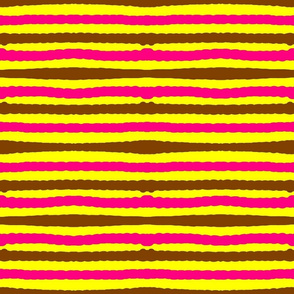 Mstari 6 Stripe in Pink Yellow & Brown