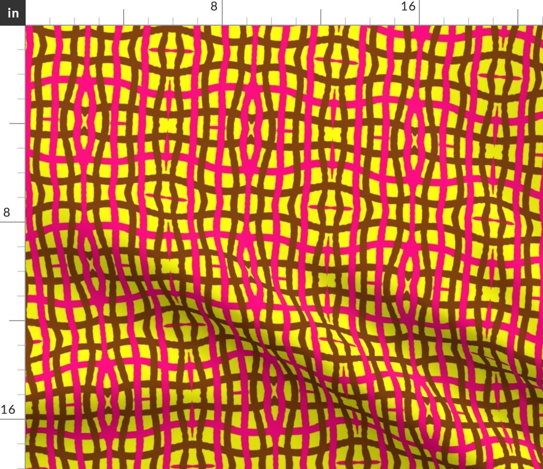 Mstari 1 Stripes in Pink Yellow & Brown