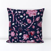 orchid and navy floral