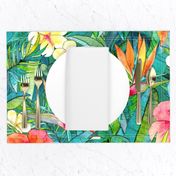 Classic Tropical Garden in watercolors 2 extra large print