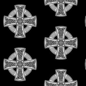 Ornate Celtic Cross // Black & Grey // Large