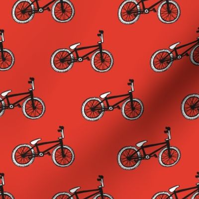 BMX bikes black, white and red