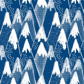 Snow mountains // blue and grey