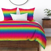 rainbow feathered stripe