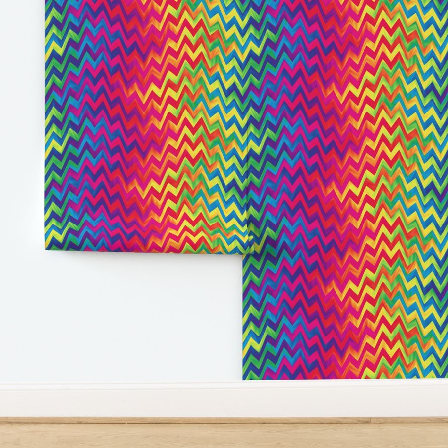 rippling rainbow zigzag