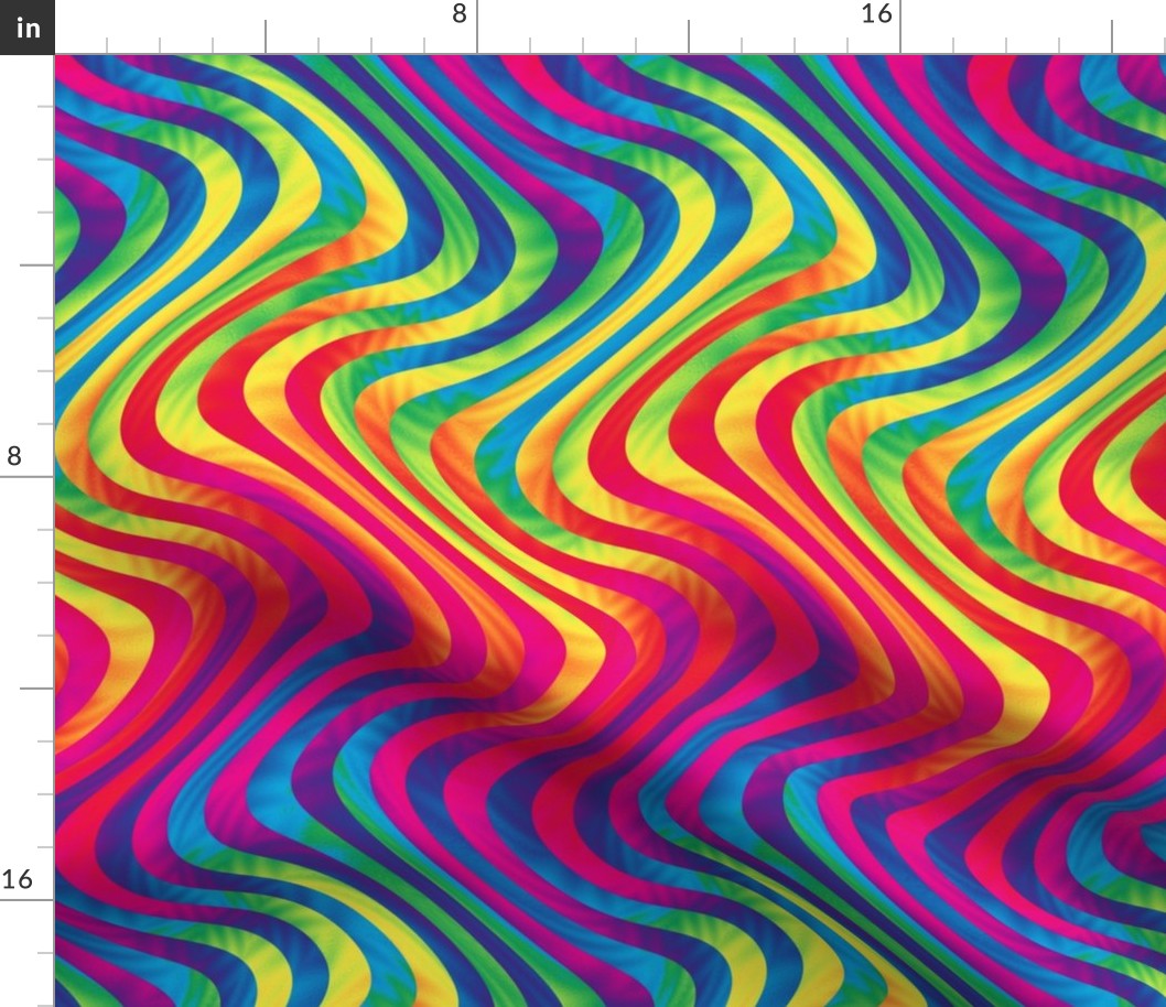 swirling rainbow stripes
