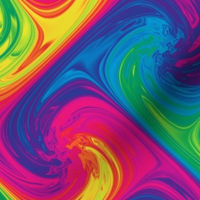 rainbow paint swirls