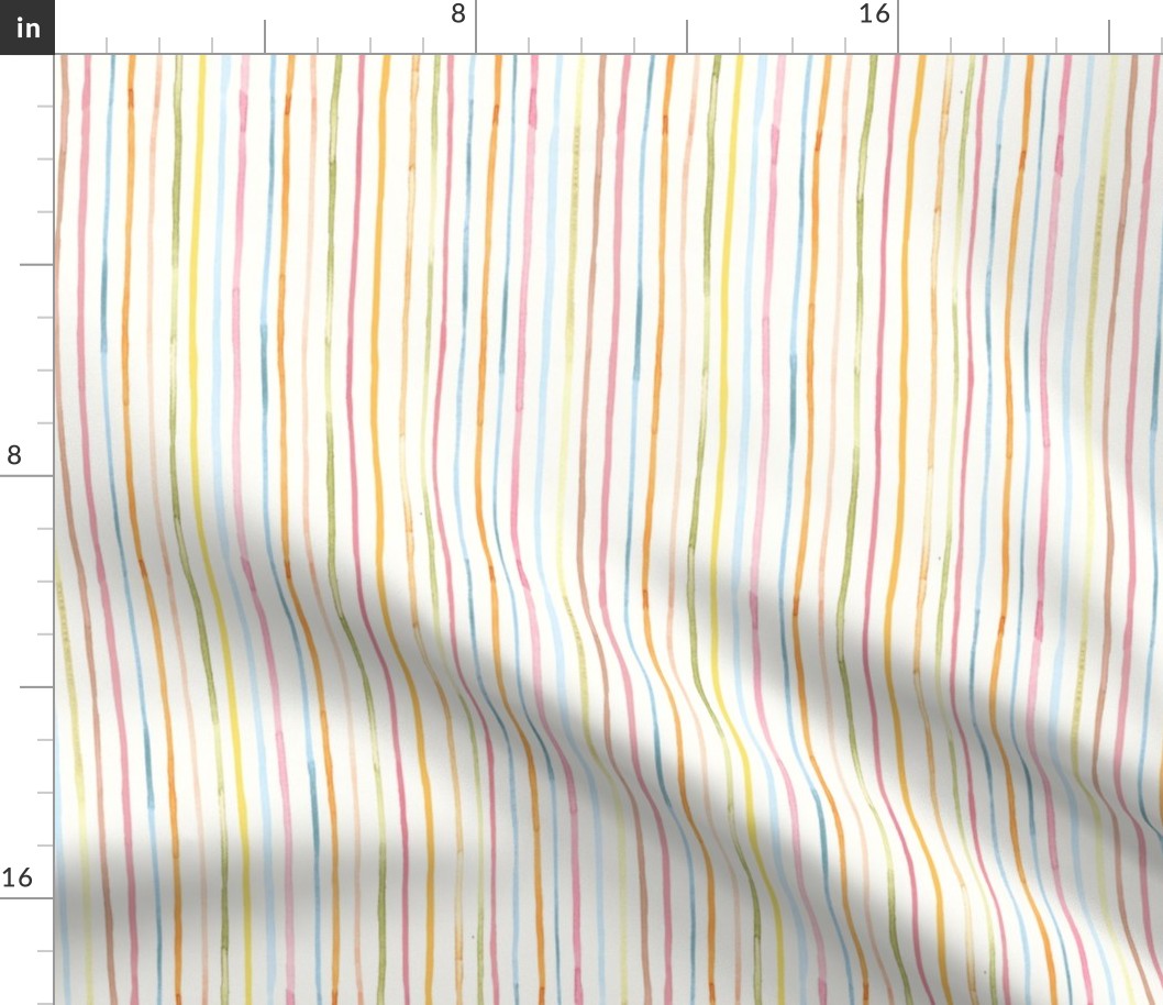 Optimistic watercolor stripes