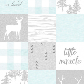 Little Miracle, So Loved - Aqua and Grey