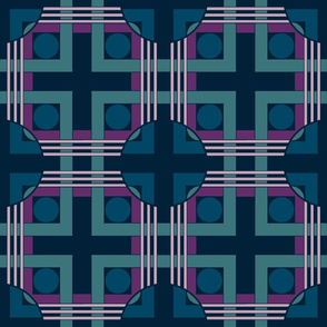 art deco dots and squares
