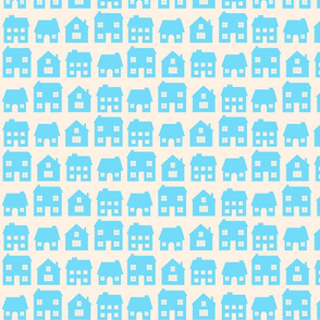Little Scandi Houses in Blue