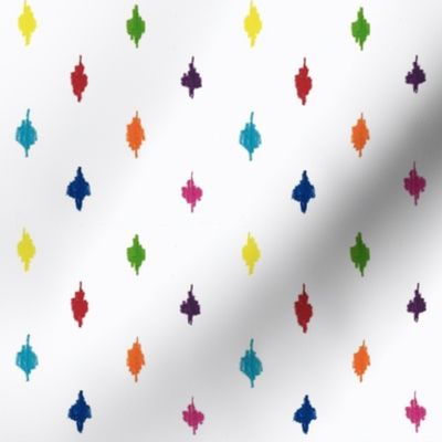 Deconstructed rainbow polka dots wallpaper 