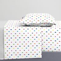 Deconstructed rainbow polka dots wallpaper 