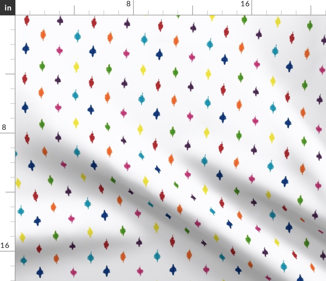 Deconstructed rainbow polka dots wallpaper 