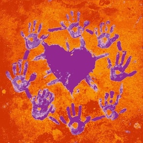 heartshine orange/purple