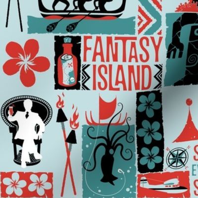 TIKI KON  Fantasy Island  - Blue